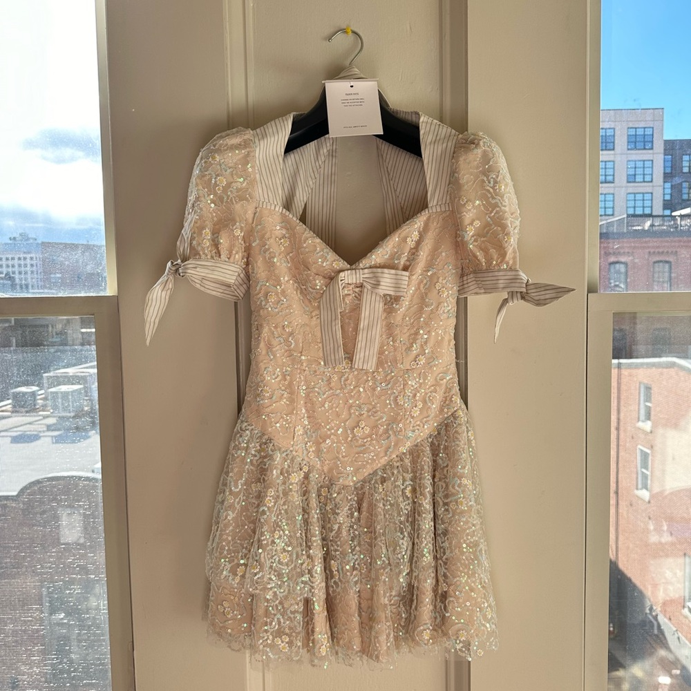 Mood Miura Orange & White Dress For Women